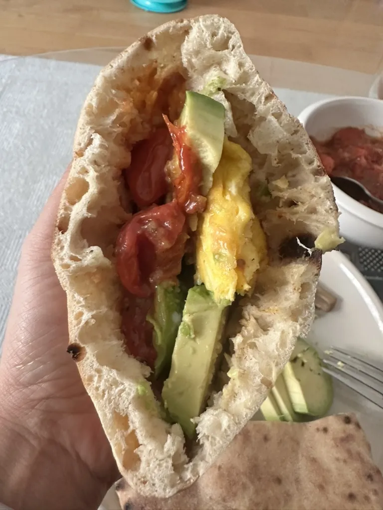 Combine all the ingredients to make a superb pita sandwich