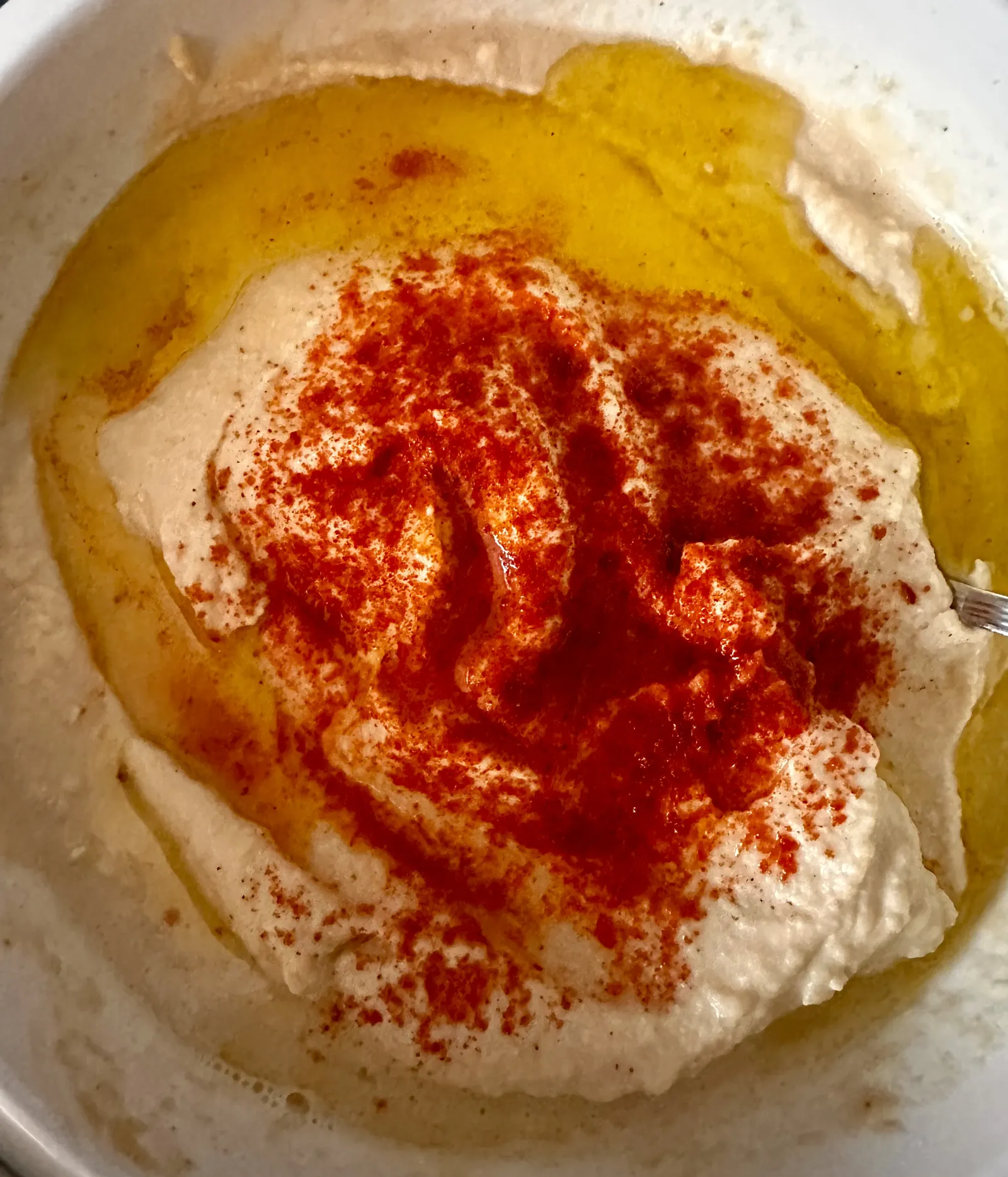 Delicious homemade hummus.